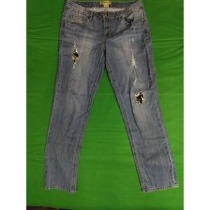 Democracy Women's Flex-ellent Sequin Distressed Skinny Jeans Size 8